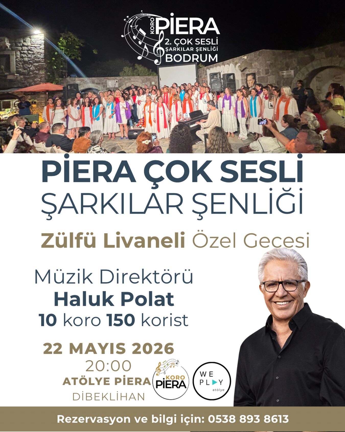 Zülfü Livaneli – Çok Sesli Şarkılar Şenliği Etkinlik afişi