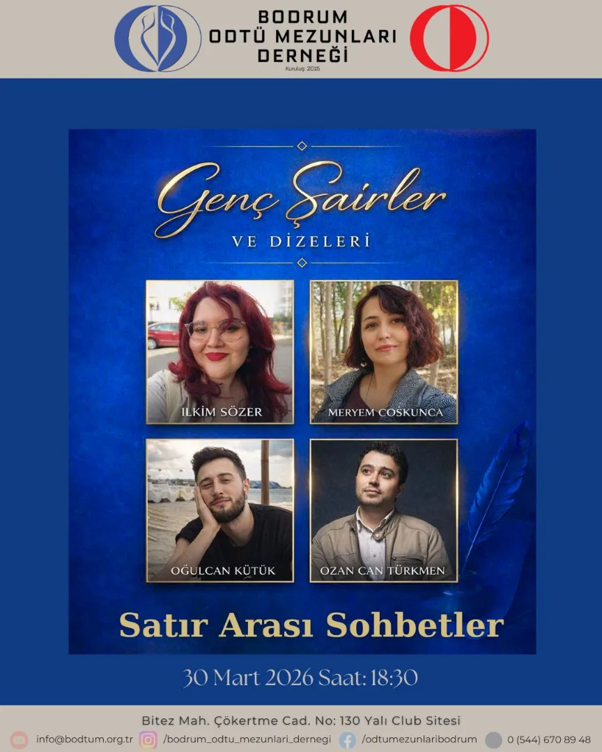 Satır Arası Sohbetler — Genç Şairler Etkinlik afişi