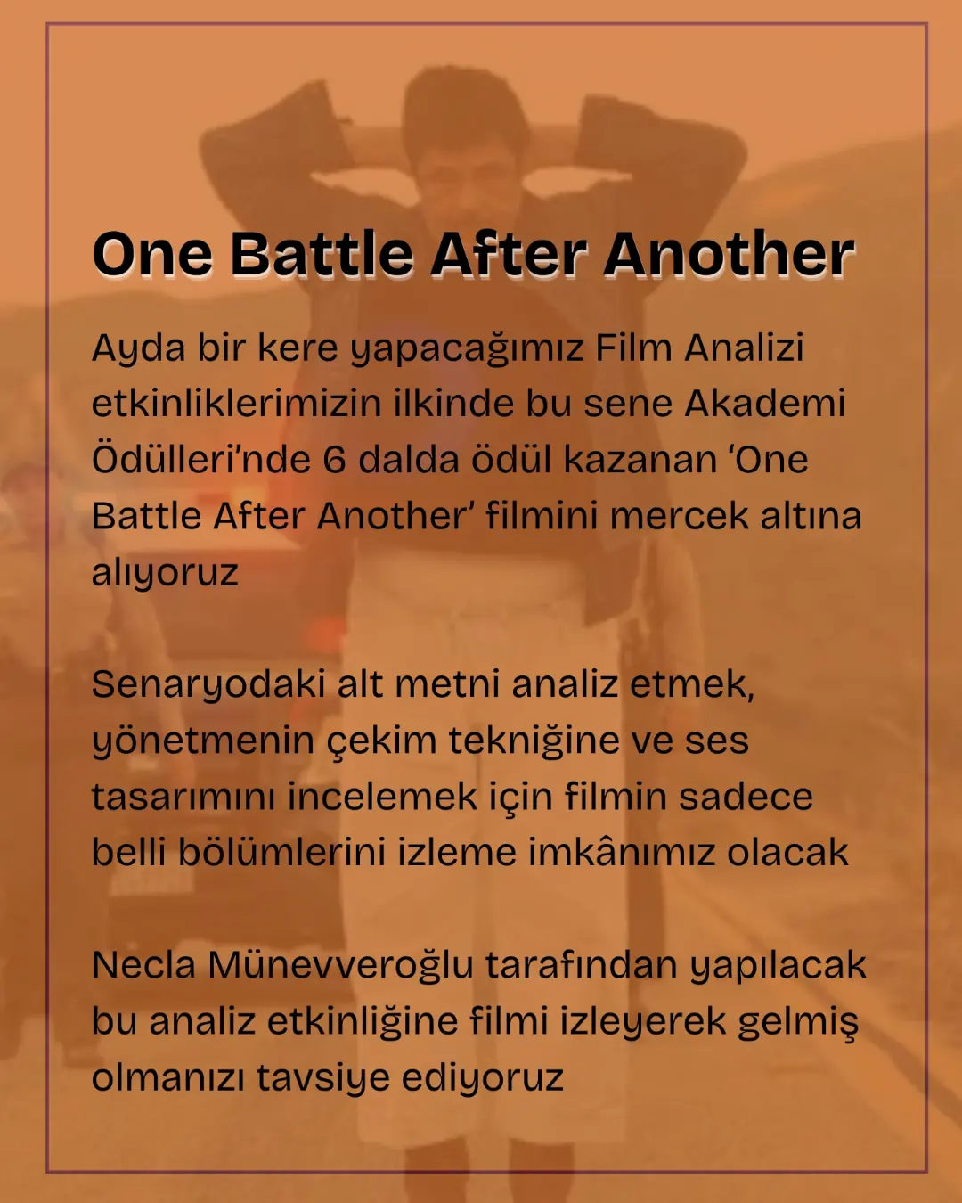 One Battle After Another — Filmanalyse Event-Poster