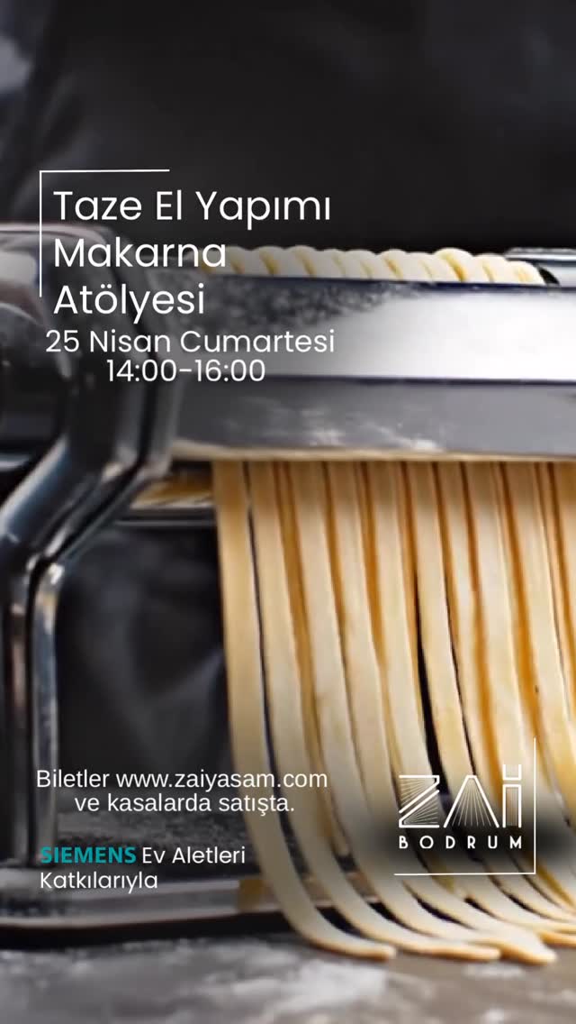 Taze El Yapımı Makarna Atölyesi Etkinlik afişi