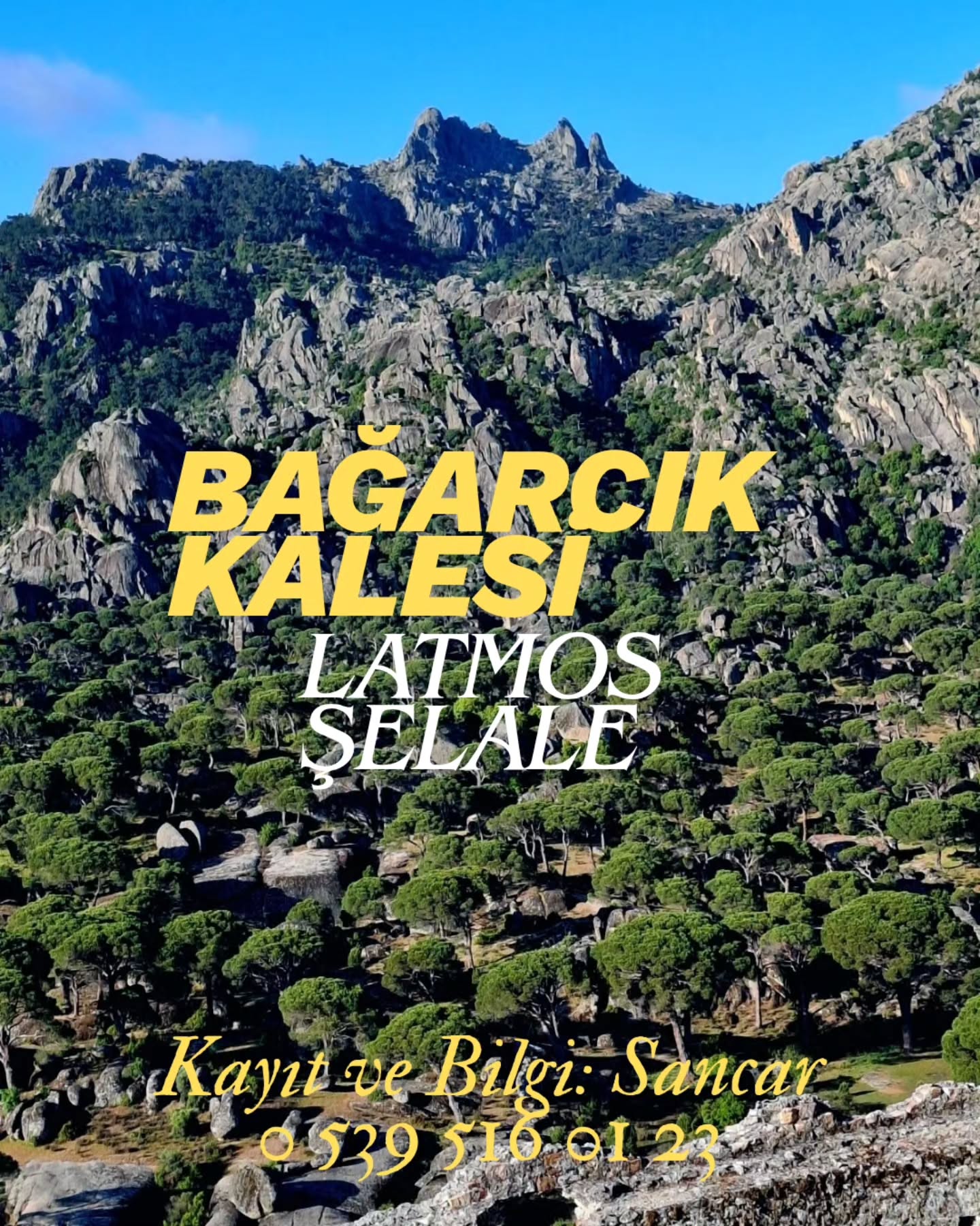 Bağarcık Kalesi Latmos Şelale Doğa Yürüyüşü Etkinlik afişi