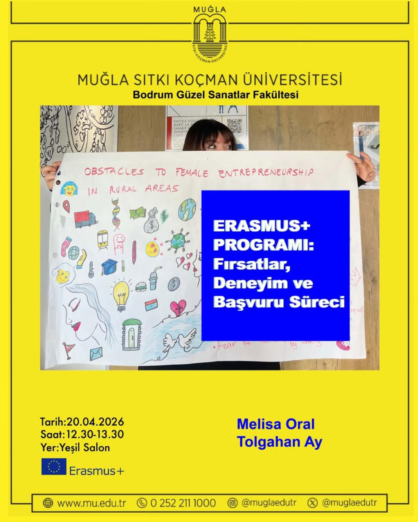 Erasmus+ Programı — Melisa Oral & Tolgahan Ay Etkinlik afişi