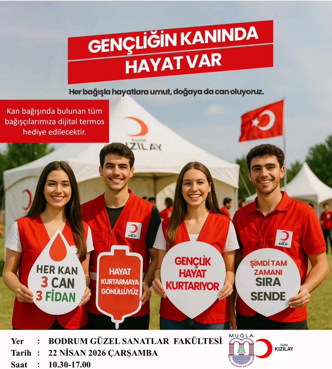 Kan Bağışı — Gençliğin Kanında Hayat Var Etkinlik afişi