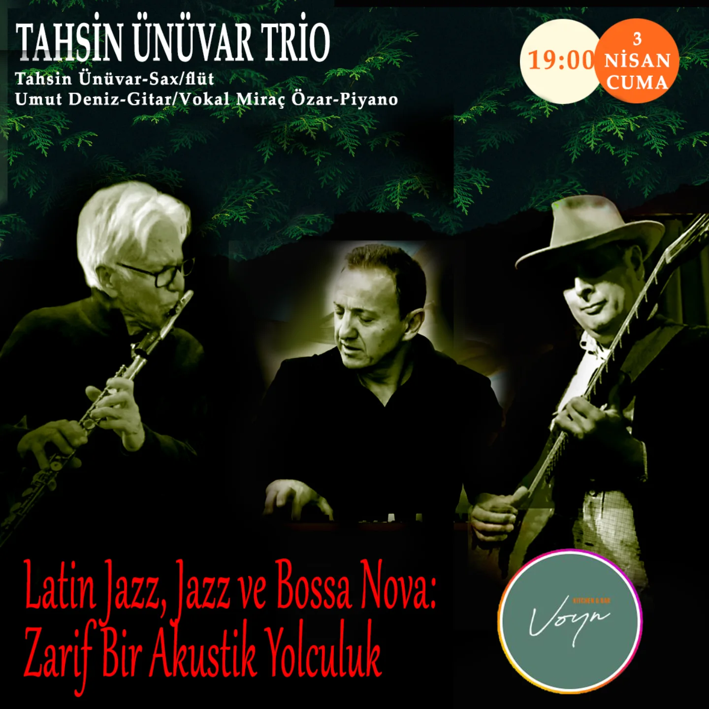 Tahsin Ünüvar Trio Etkinlik afişi