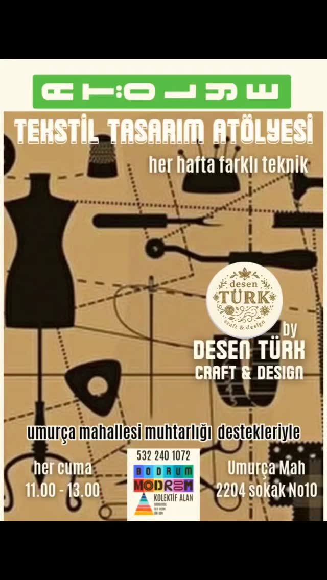 Tekstil Tasarım Atölyesi — Desen Türk Etkinlik afişi