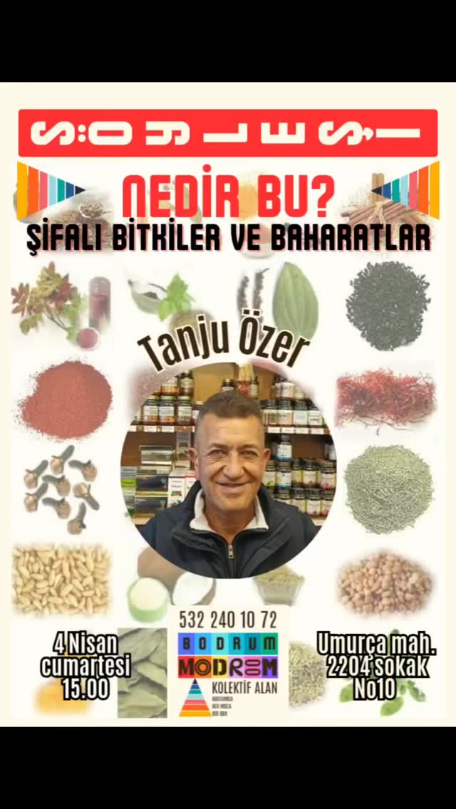 Tanju Özer — Heilpflanzen und Gewürze Event-Poster