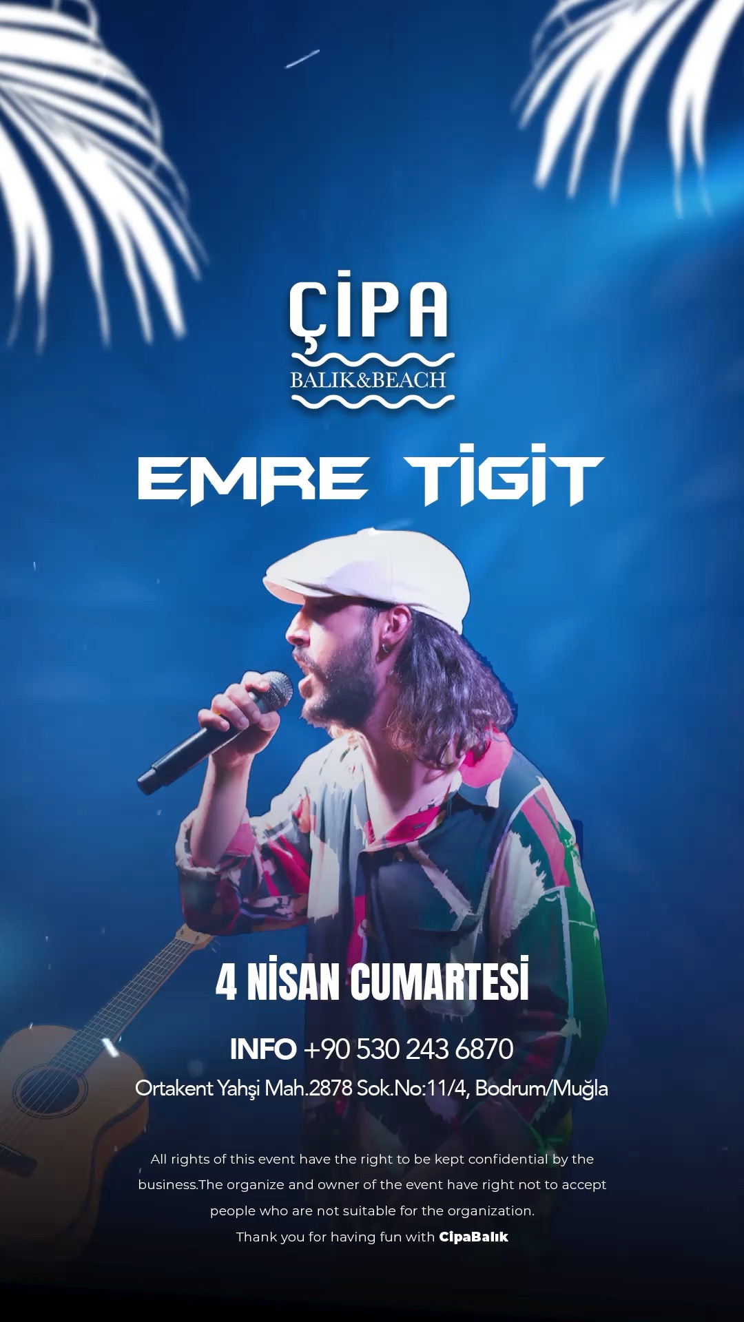 Emre Tiğit Konseri Etkinlik afişi