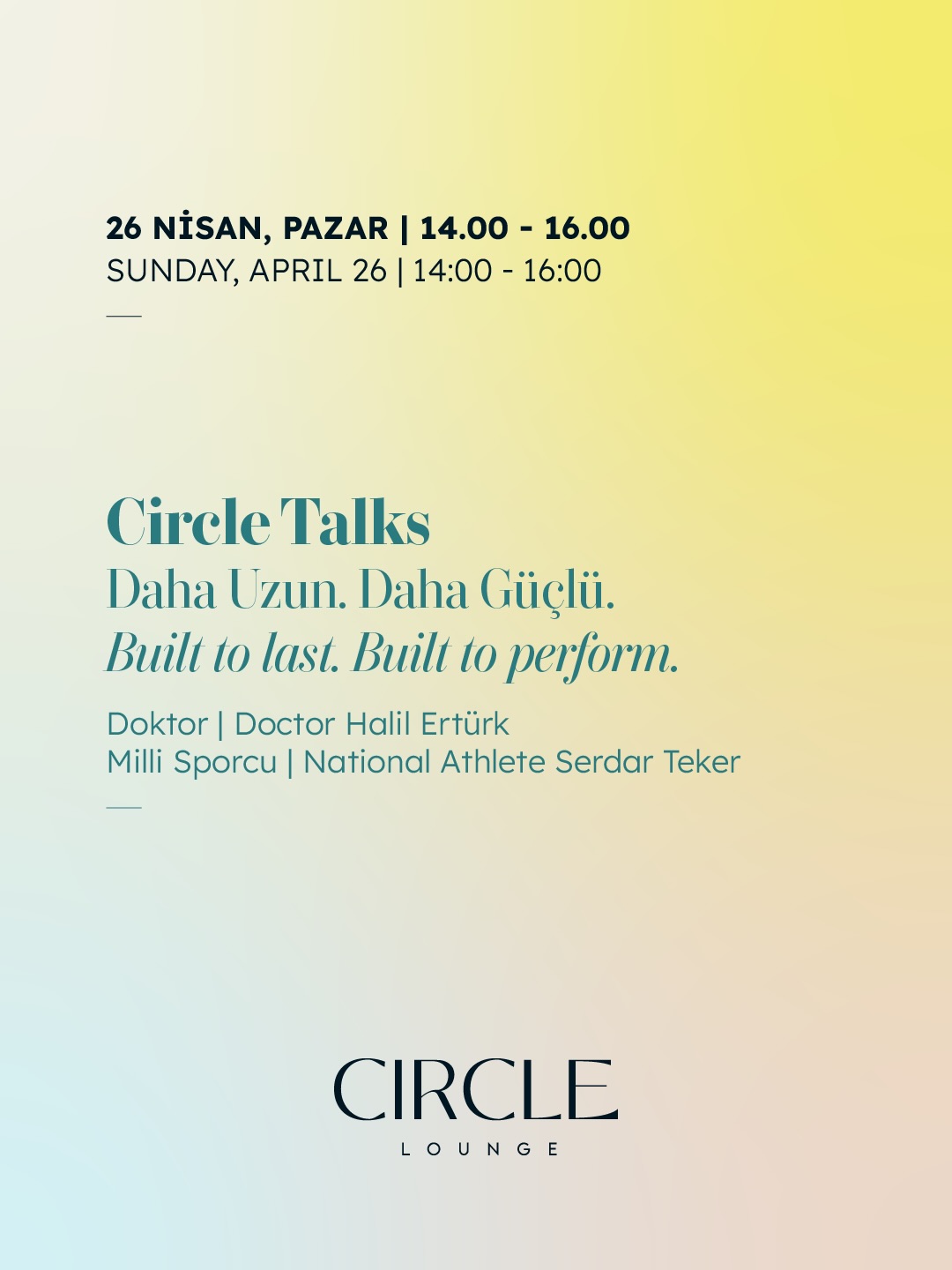 Circle Talks — Daha Uzun, Daha Güçlü Etkinlik afişi