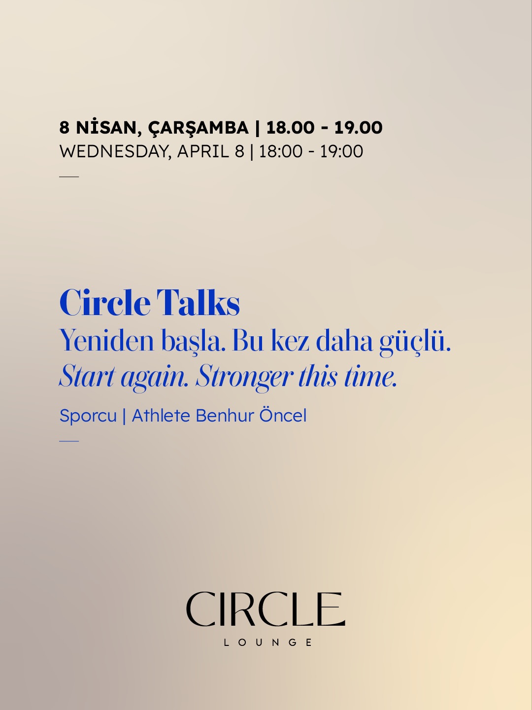 Circle Talks — Yeniden Başla Etkinlik afişi