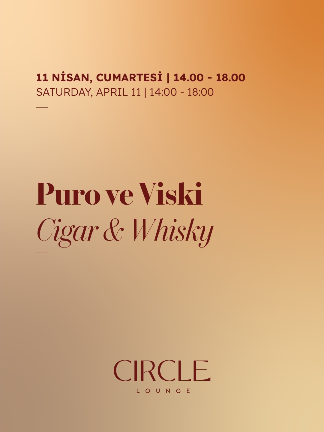 Puro ve Viski Etkinlik afişi