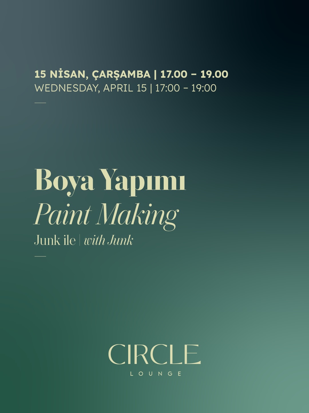 Junk ile Boya Yapımı Etkinlik afişi