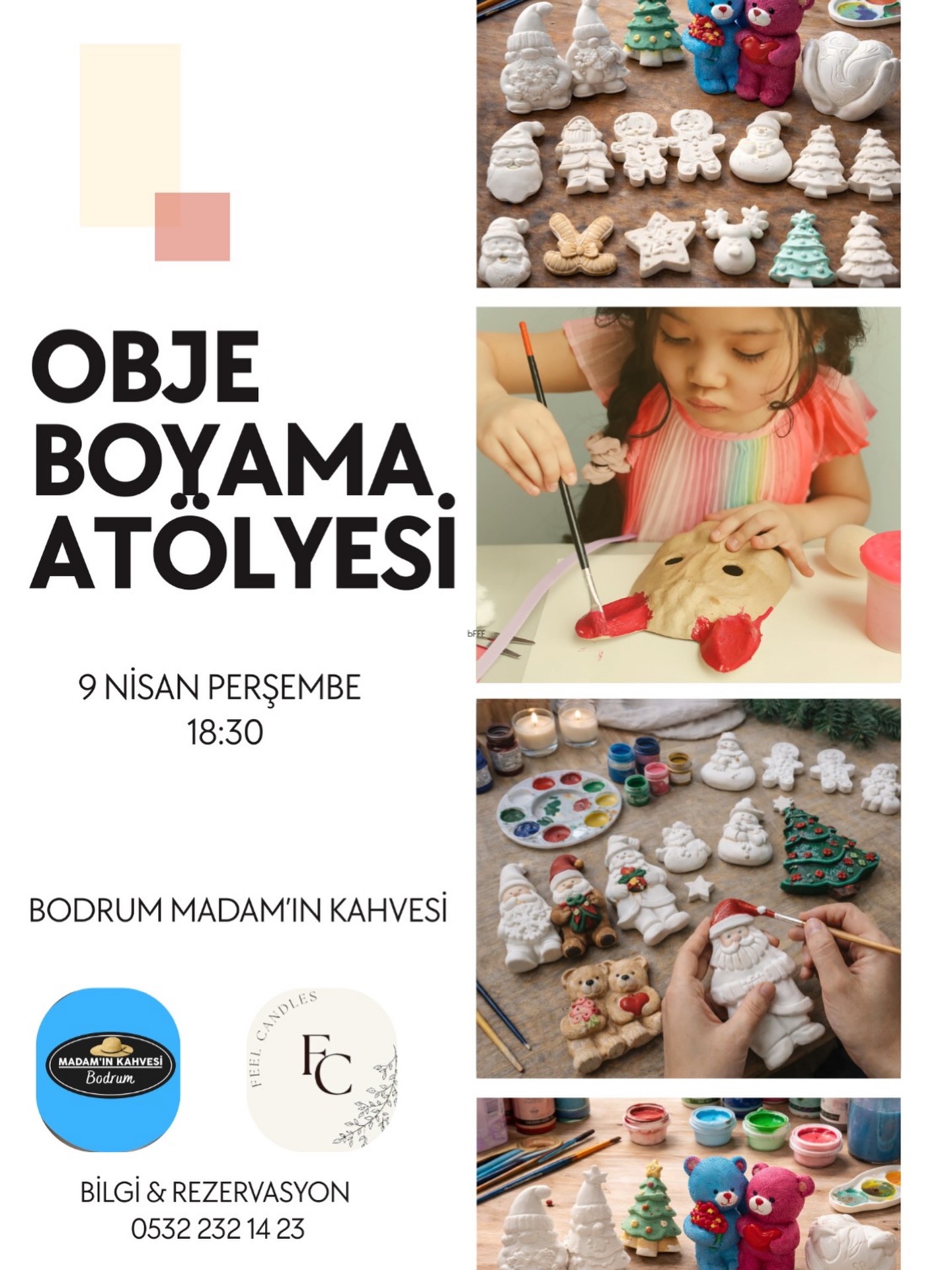 Obje Boyama Atölyesi Etkinlik afişi