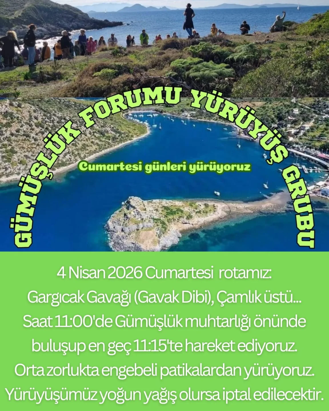 Gargıcak Gavağı (Gavak Dibi) Yürüyüşü Etkinlik afişi