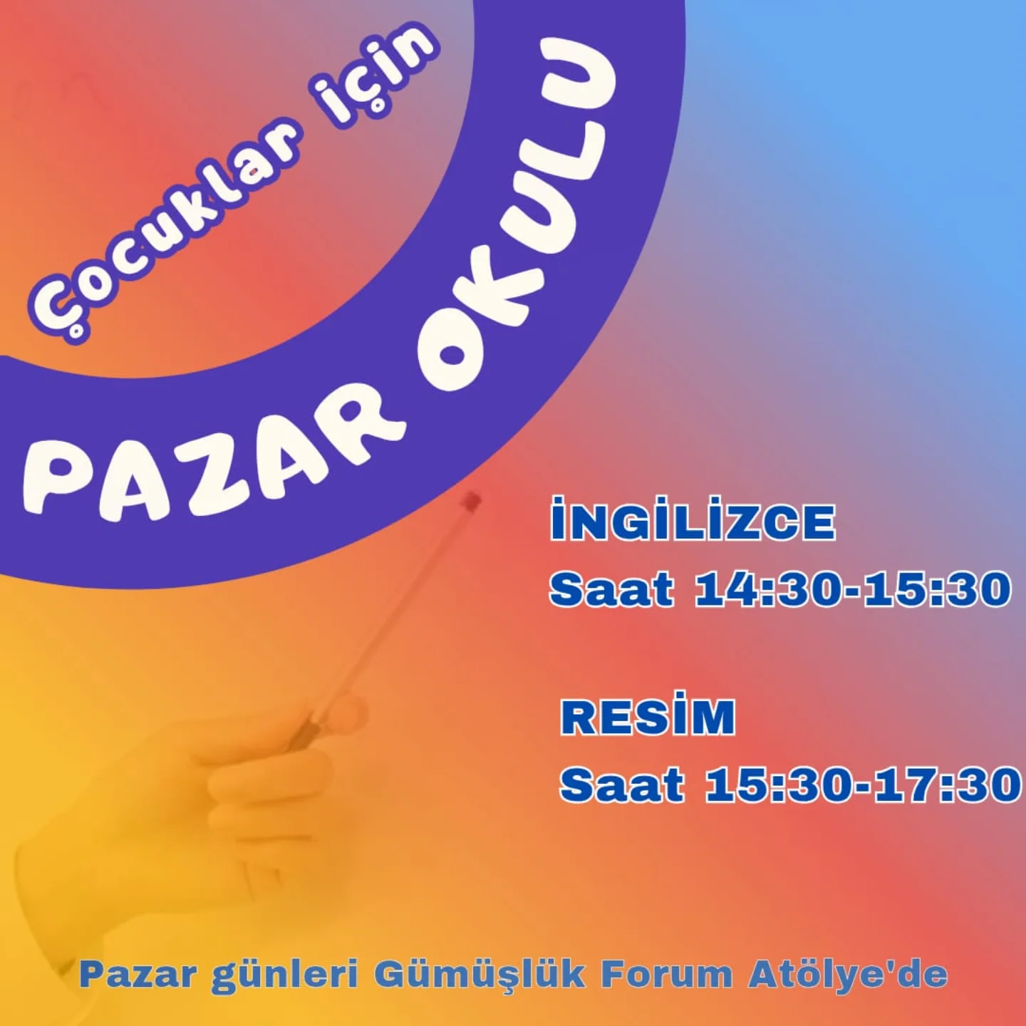 İngilizce Dersi Etkinlik afişi