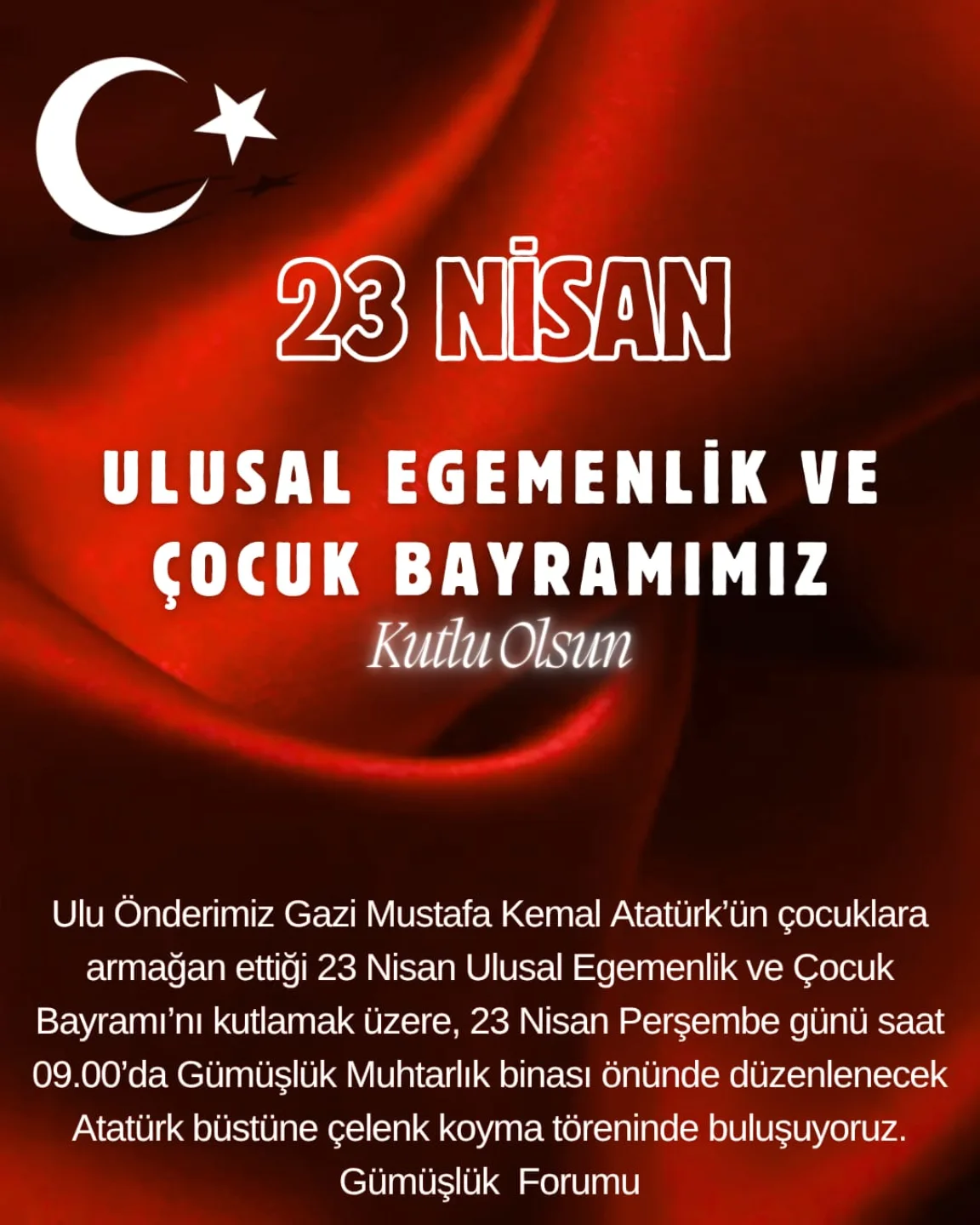 Çelenk Koyma Töreni Etkinlik afişi