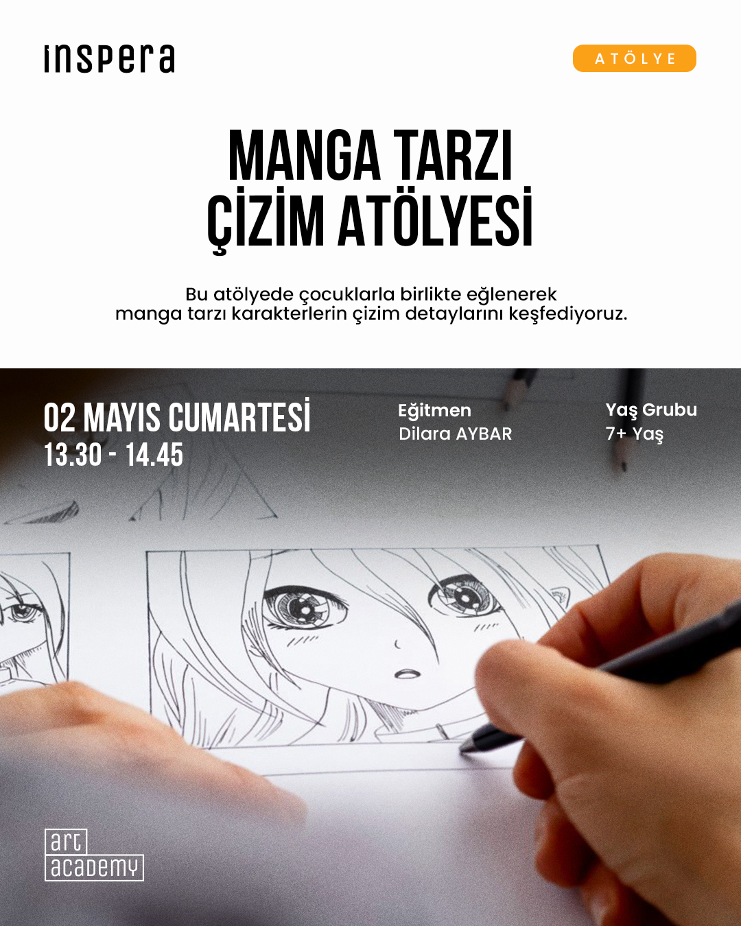 Dilara Aybar – Manga Tarzı Çizim Atölyesi Etkinlik afişi