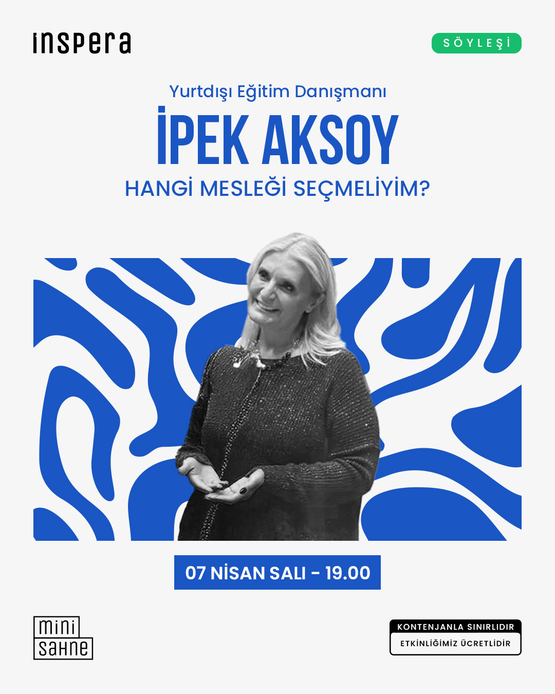 İpek Aksoy — Hangi Mesleği Seçmeliyim? Etkinlik afişi