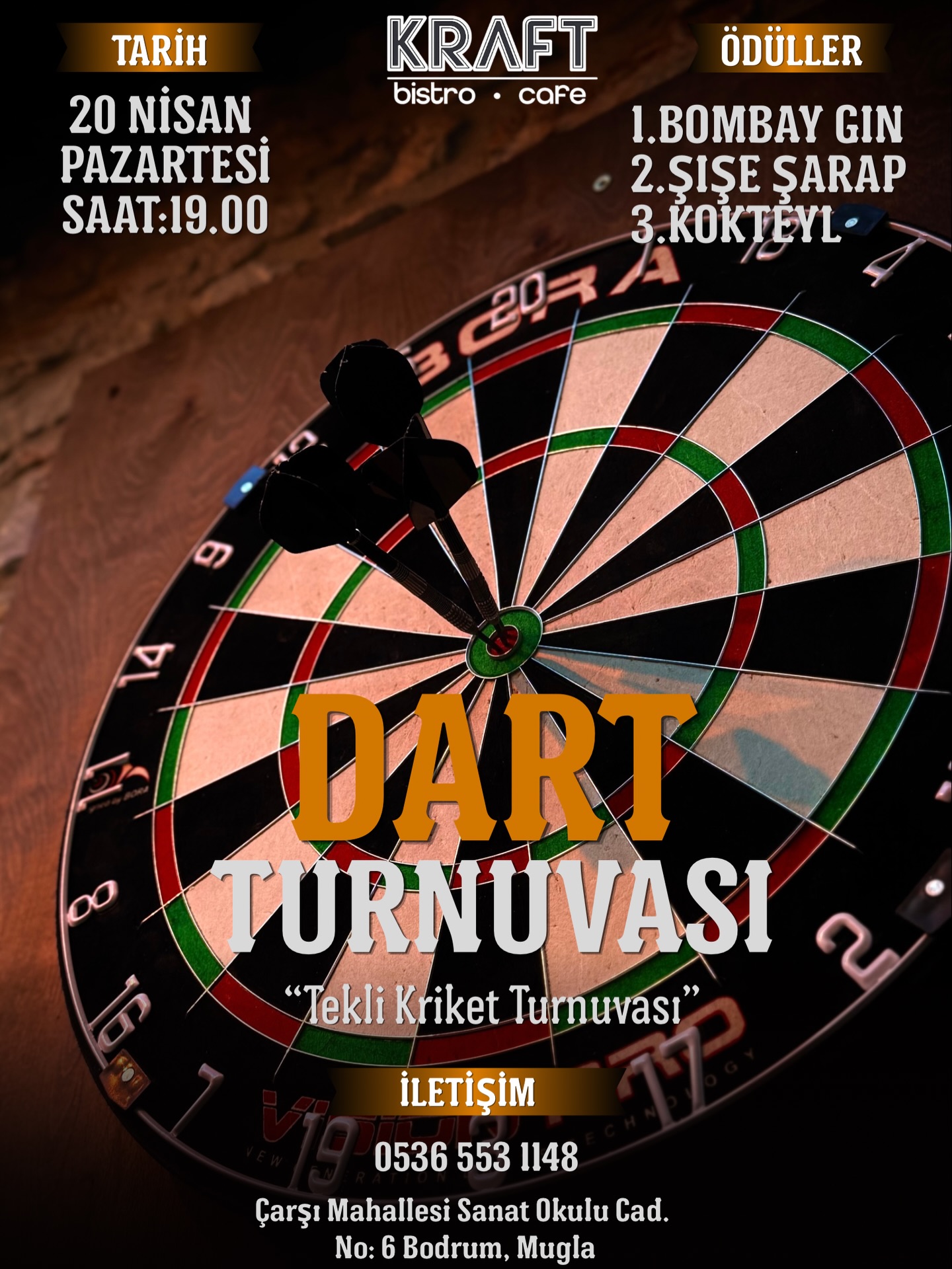Dart Turnuvası Etkinlik afişi