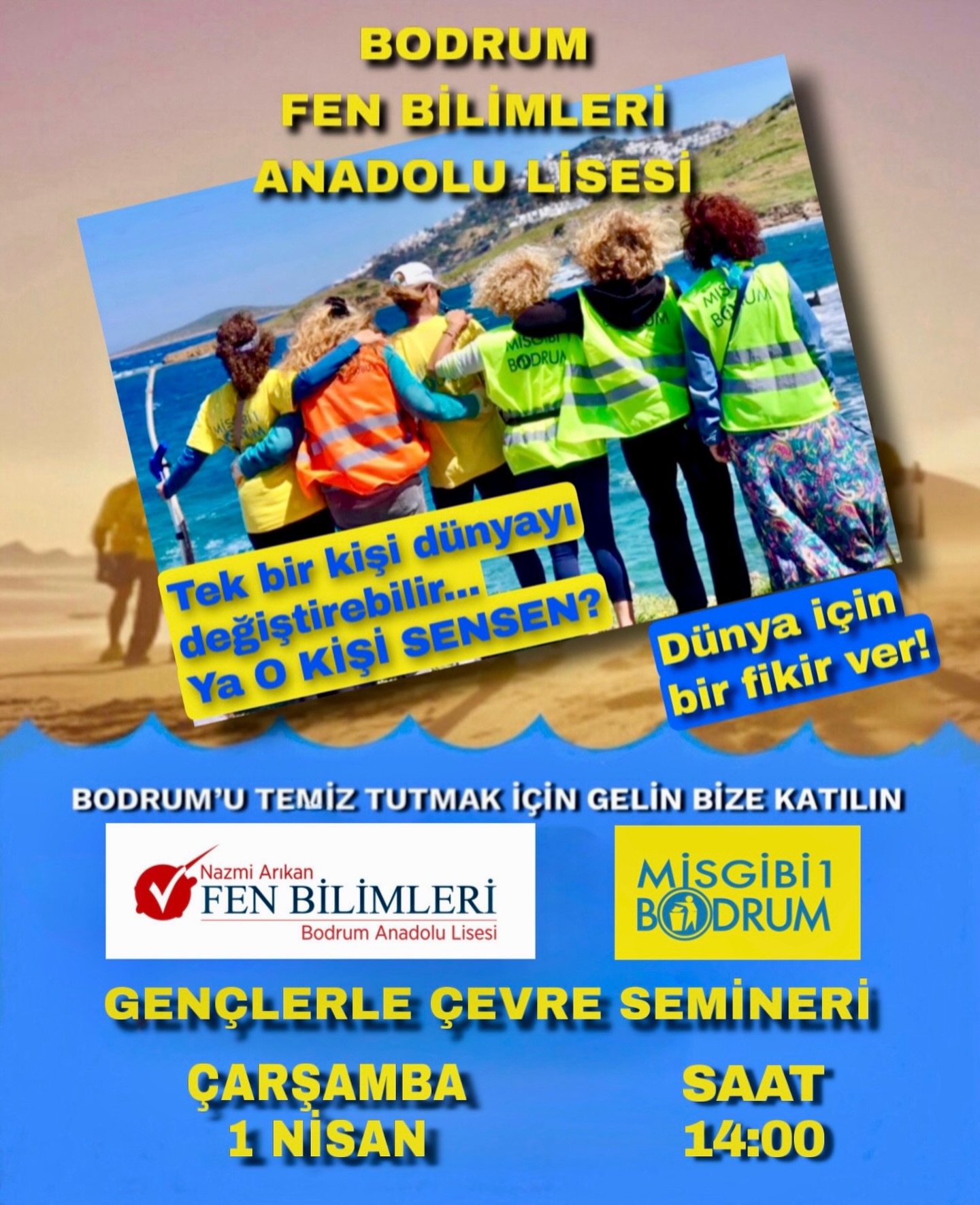 Gençlerle Çevre Semineri Etkinlik afişi