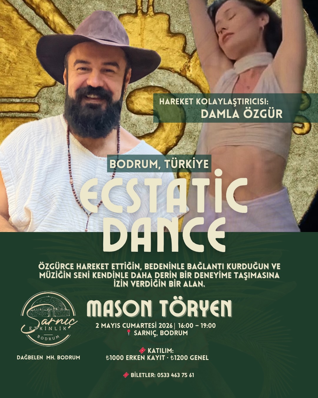 Ecstatic Dance — Mason Töryen Etkinlik afişi