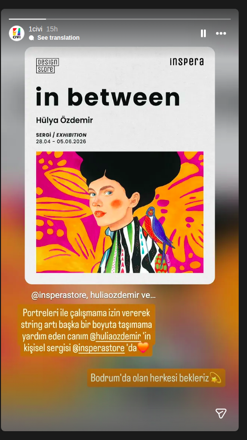 İn Between — Hülya Özdemir Etkinlik afişi