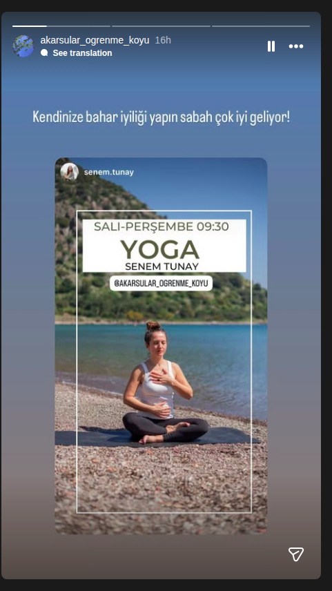 Senem Tunay ile Yoga Etkinlik afişi