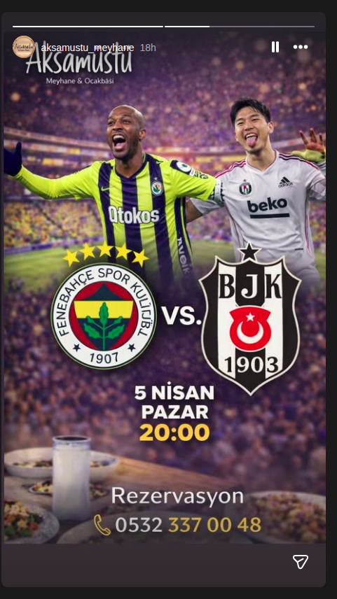 Fenerbahçe – Beşiktaş Maçı İzleme Etkinlik afişi