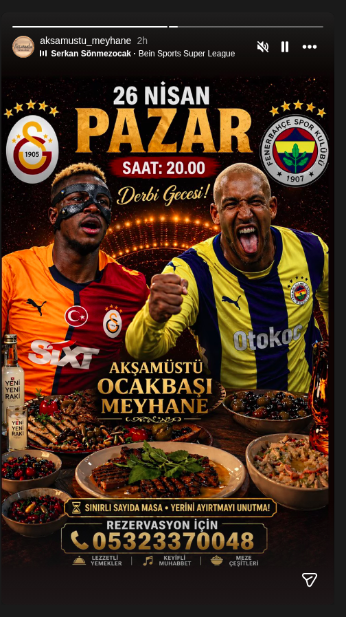 Derbi Gecesi Etkinlik afişi