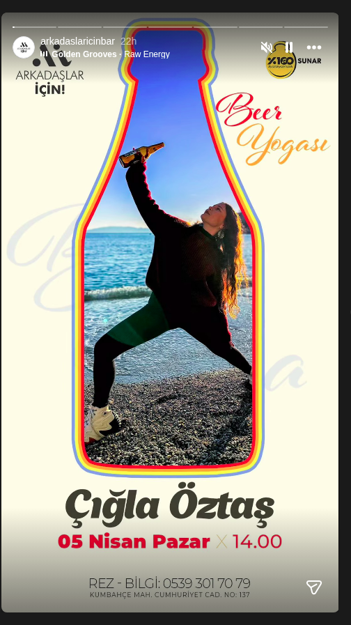 Çığla Öztaş - Beer Yoga Etkinlik afişi