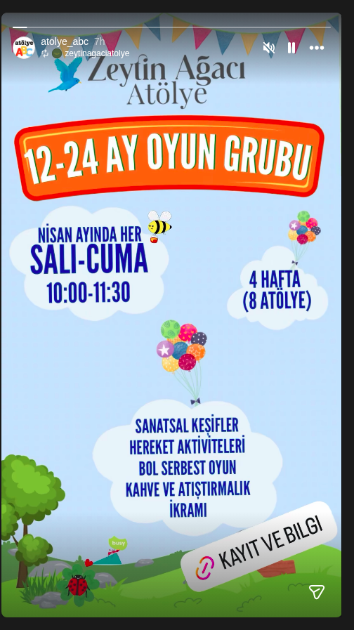 Oyun Grubu (18-24 ay) Etkinlik afişi