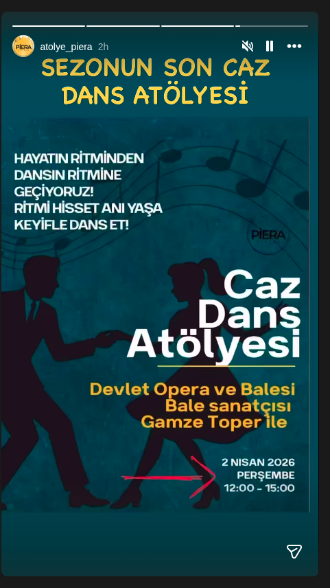 Gamze Toper — Caz Dans Atölyesi Etkinlik afişi