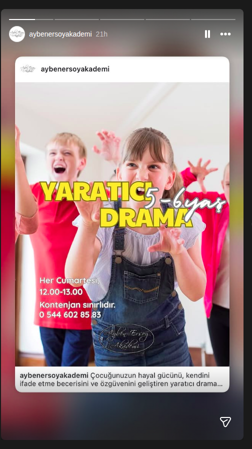 Yaratıcı Drama (5-6 Yaş) Etkinlik afişi