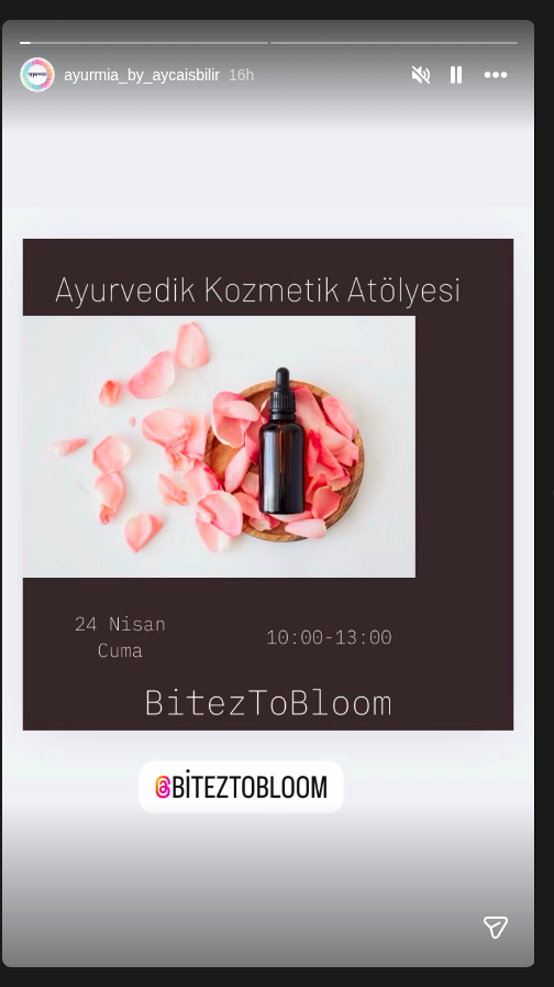Ayurvedik Kozmetik Atölyesi Etkinlik afişi