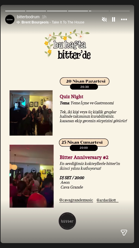 Cava Grande — bitter 2. Yıl Partisi Etkinlik afişi