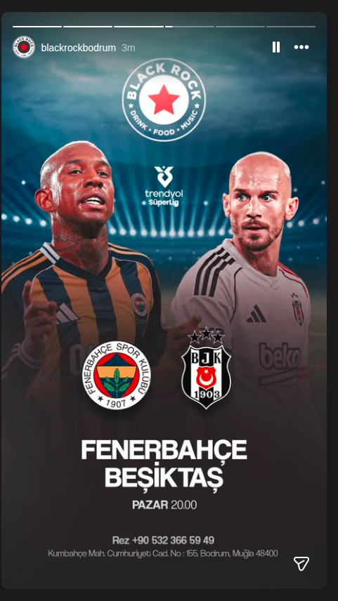 Fenerbahçe - Beşiktaş Etkinlik afişi