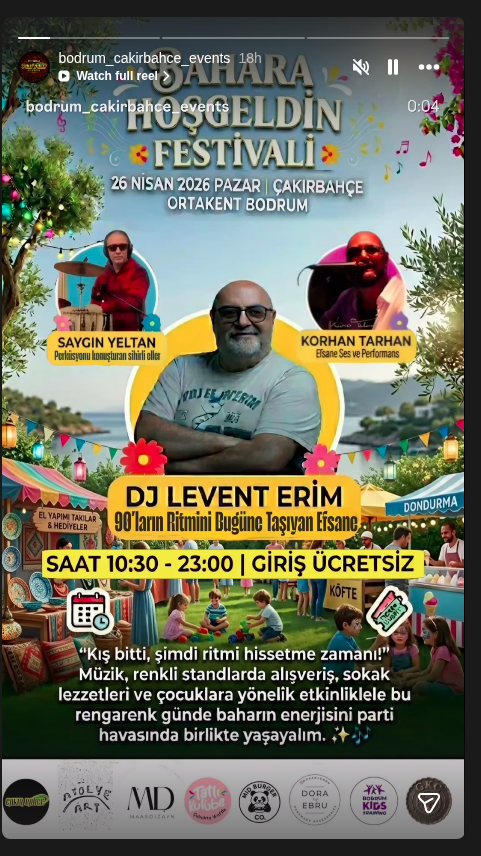 Levent Erim - Bahara Hoşgeldin Festivali Etkinlik afişi