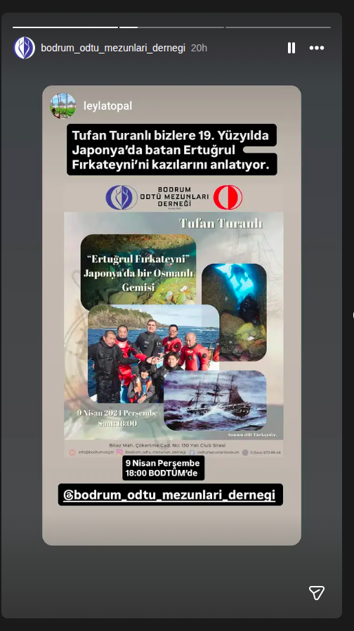 Tufan Turanlı – Ertuğrul Fırkateyni: Japonya'da Bir Osmanlı Gemisi Etkinlik afişi