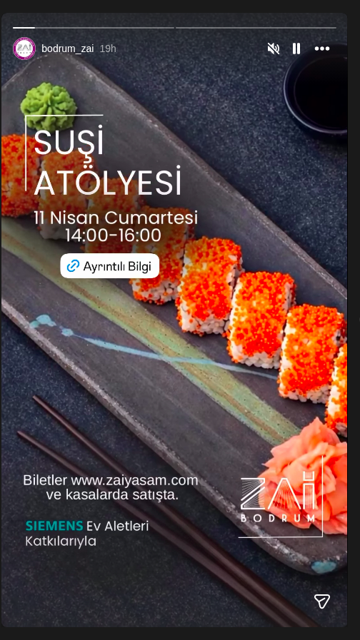 Suşi Atölyesi Etkinlik afişi