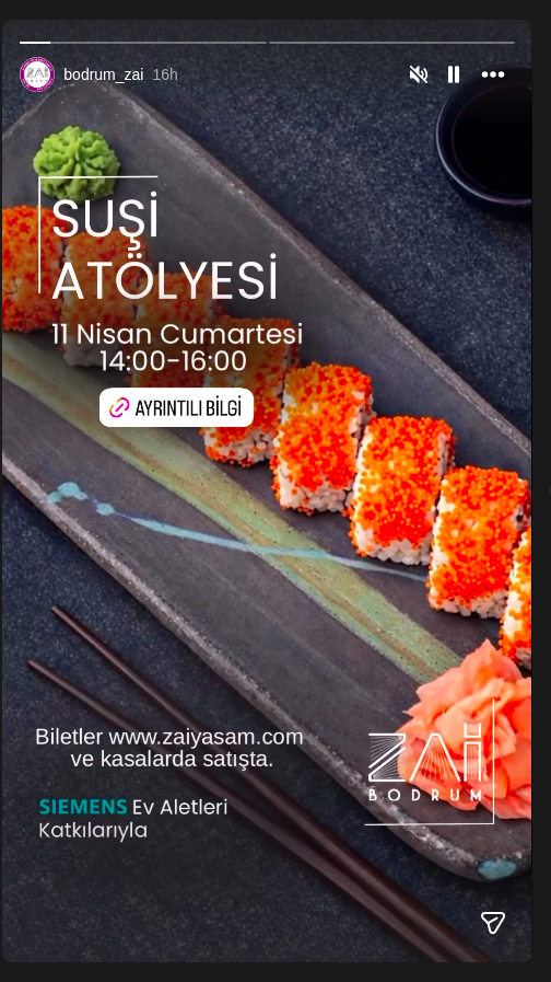 Suşi Atölyesi Etkinlik afişi