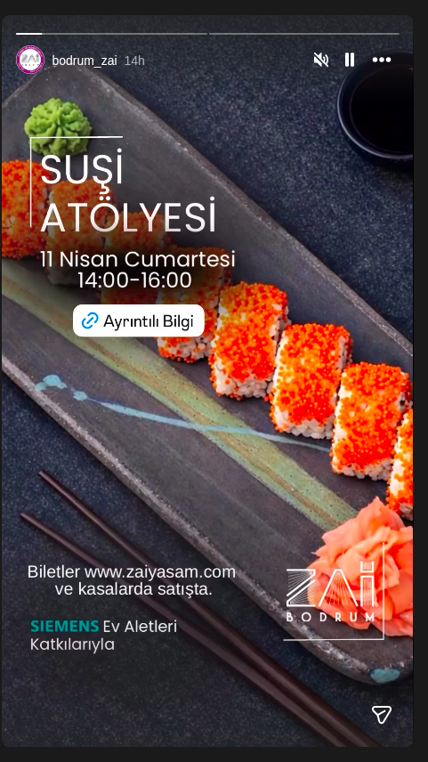 Suşi Atölyesi Etkinlik afişi