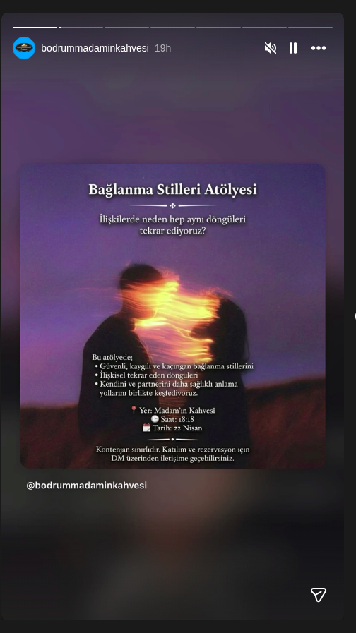 Bağlanma Stilleri Atölyesi Etkinlik afişi