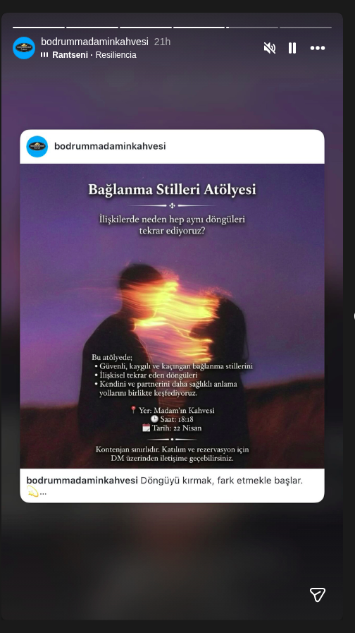 Bağlanma Stilleri Atölyesi Etkinlik afişi