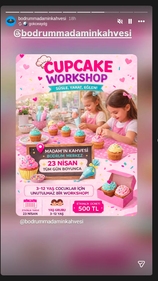 Cupcake Atölyesi Etkinlik afişi