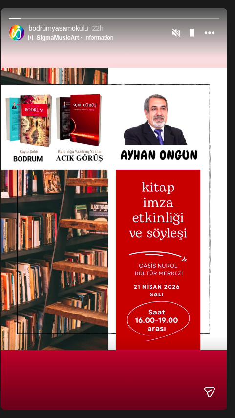 Ayhan Ongun — Kitap İmza ve Söyleşi Etkinlik afişi