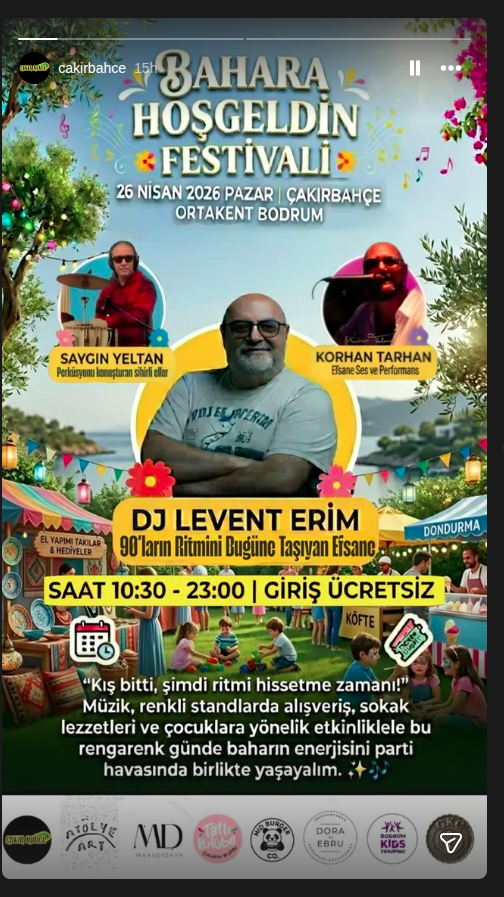 Levent Erim - Bahara Hoşgeldin Festivali Etkinlik afişi