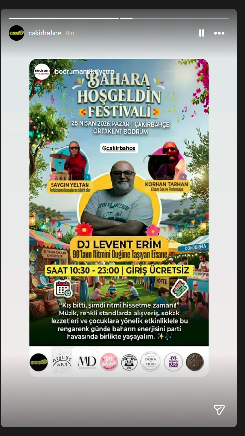 Levent Erim - Bahara Hoşgeldin Festivali Etkinlik afişi