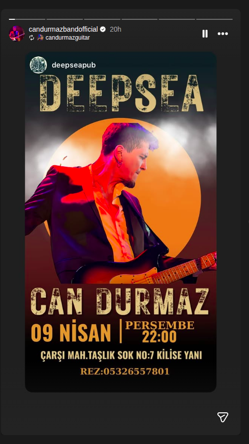 Can Durmaz — Canlı Performans Etkinlik afişi