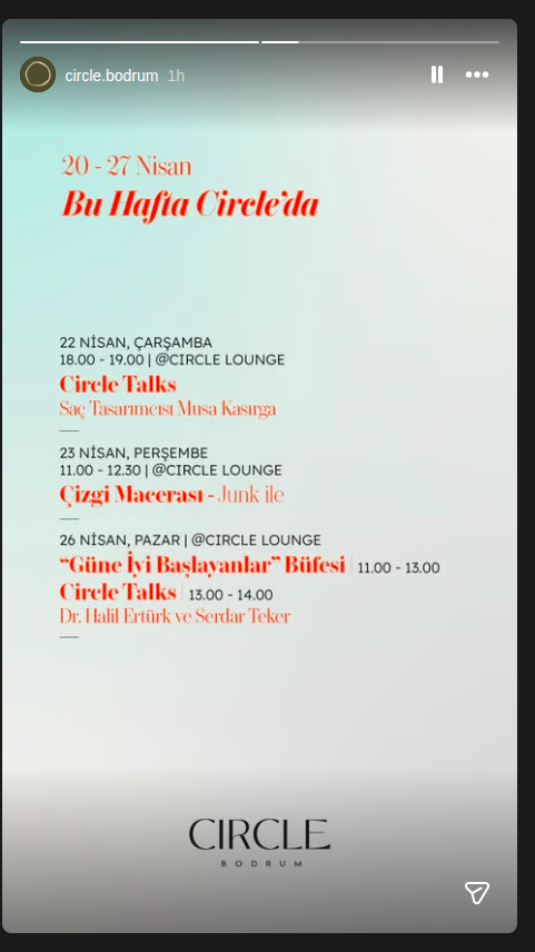 Halil Ertürk — Circle Talks Etkinlik afişi