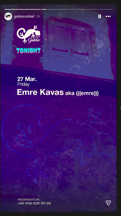 Emre Kavas (aka emre) Etkinlik afişi