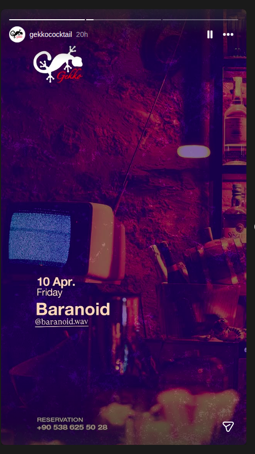 Baranoid Etkinlik afişi